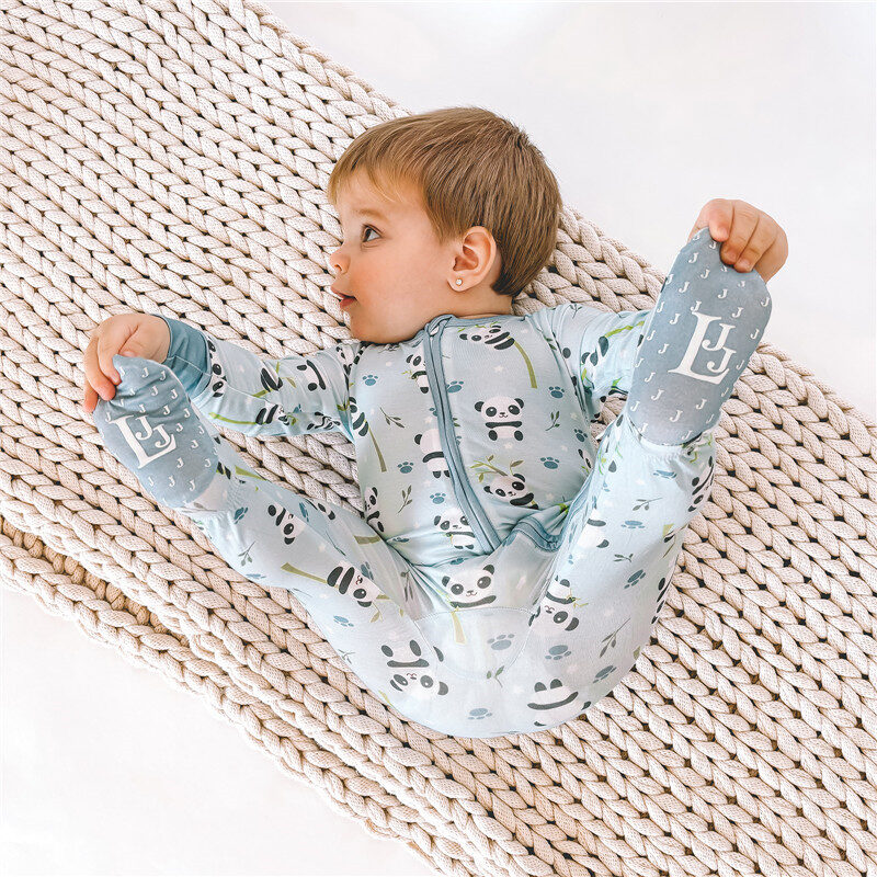 Precious Panda Footie Zippered One-Piece Onesie