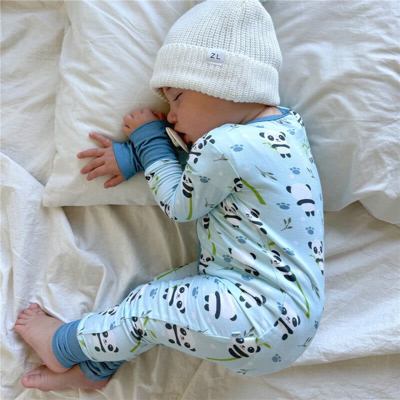 Precious Panda Zippered One-Piece Onesie