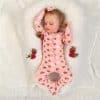 Strawberry Sweetie Footie Zippered One-Piece Onesie