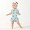 Precious Panda Twirl Skirt Girls Onesie With Buttoned Collar