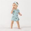 Precious Panda Twirl Girls Skirt Bodysuit With Shoulder Snap