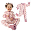 Unicorn Fancy Mittens Cuff Baby Rompers Pajamas