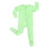 Footie Two-way Zip Mitten Cuffs Primary Comfort One-Piece Rompers Green