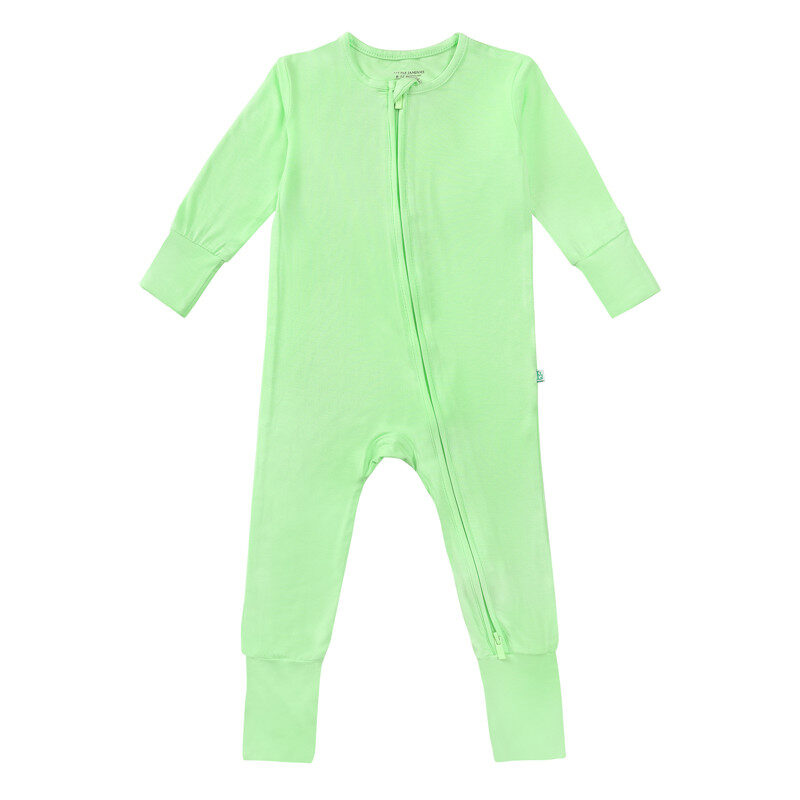 Two-way Zip Mitten Cuffs Primary Comfort One-Piece Rompers Green